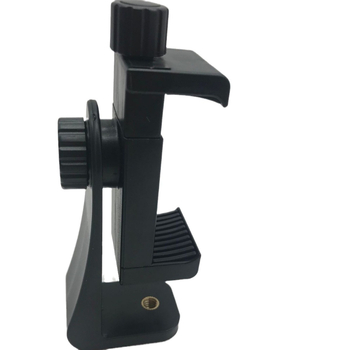 Телефонен държач с трипод, клип, въртящ се, хоризонтално или вертикално положение, универсален, пластмасов