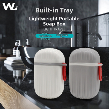Θήκη σαπουνιού για ταξίδι, φορητή με καπάκι, στεγανοποιημένη και συμπαγής για εύκολη μεταφορά; Υλικό: PP και σιλικόνη; Διαθέσιμη εκτύπωση λογότυπου.