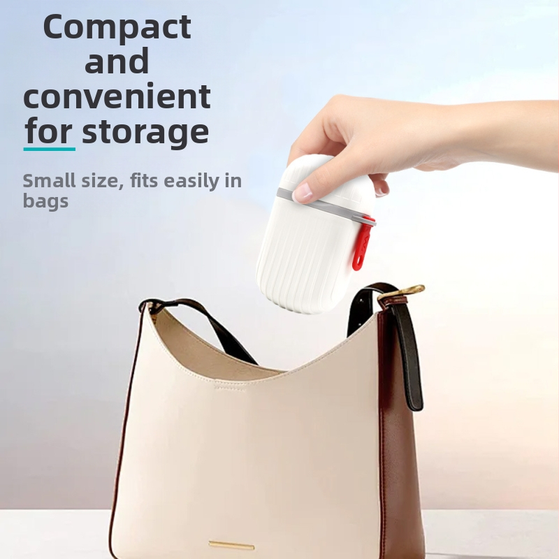 Cestovné mydlové púzdro s vekom, vodotesné a kompaktné; materiál: PP a silikón; tlač loga dostupná.