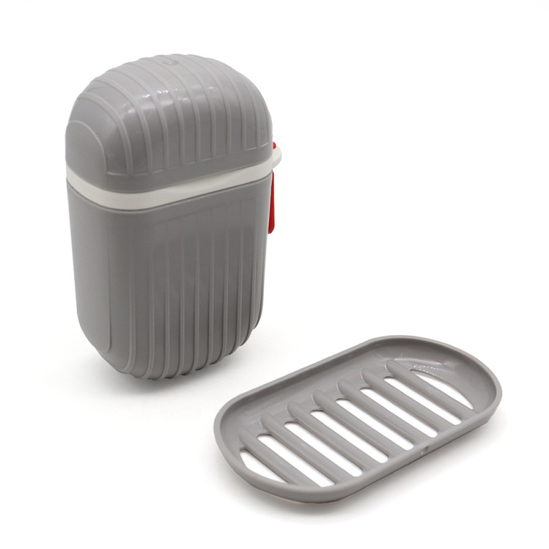 Θήκη σαπουνιού για ταξίδι, φορητή με καπάκι, στεγανοποιημένη και συμπαγής για εύκολη μεταφορά; Υλικό: PP και σιλικόνη; Διαθέσιμη εκτύπωση λογότυπου.