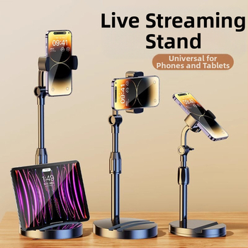 Pavilion Десктоп Регулируема Телефонна Стойка — Повдигане, Многофункционална Скоба за Камера, Видео и Лайв Стрийминг