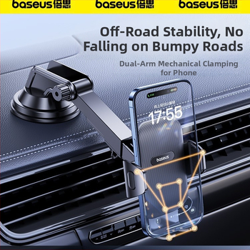Baseus saliekams automobiļa telefona turētājs ar vakuuma uzgali – Snap-On uzstādīšana, priekšējai paneļa gaisa atverei