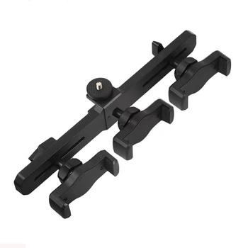 Стойка за мобилен телефон за лайв стрийминг с подсветка, 360° въртяща се клипса за телефон, многопозиционна разширяваща рамка, универсална пластмасова конструкция