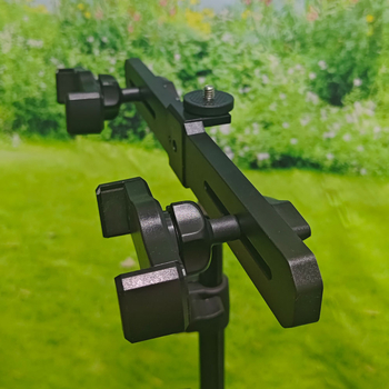 Стойка за мобилен телефон за лайв стрийминг с подсветка, 360° въртяща се клипса за телефон, многопозиционна разширяваща рамка, универсална пластмасова конструкция