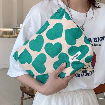 Τσαντάκι καλλυντικών Corduroy, φορητός unisex οργανωτής, μονόχρωμο σχέδιο, επένδυση νάιλον, στυλ αστικής απλότητας