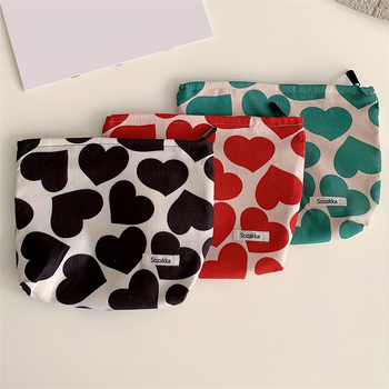 Τσαντάκι καλλυντικών Corduroy, φορητός unisex οργανωτής, μονόχρωμο σχέδιο, επένδυση νάιλον, στυλ αστικής απλότητας