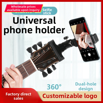 Gitár fejre szerelhető telefon tartó partitúra klippel, univerzális mobiltelefon tartó élő közvetítéshez