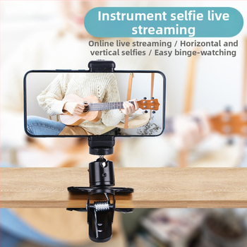 Θέση τηλεφώνου σε κεφαλή κιθάρας με κλιπ παρτιτούρας, καθολική βάση κινητών για ουκουλέλε και ζωντανές μεταδόσεις
