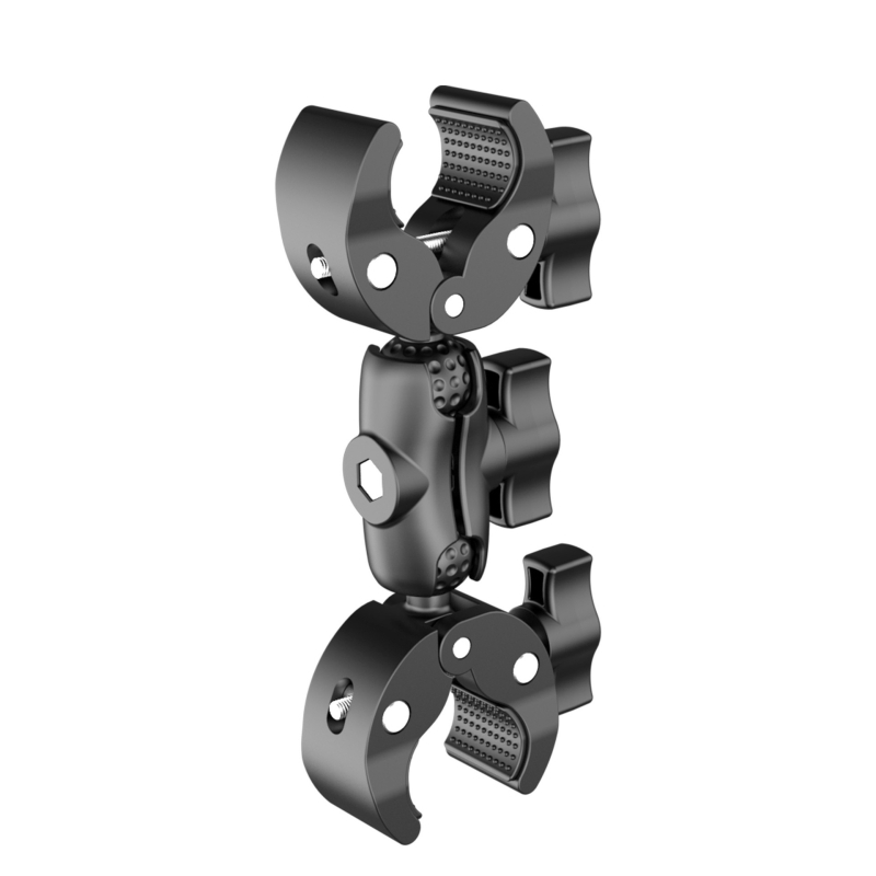 Wesport Patobulintas dviejų galvų tvirtas klips GoPro ir veiksmų kameroms; medžiaga: nailonas + pluoštas; logotipo spausdinimas galimas; suderinamas su GoPro ir kitomis kameromis