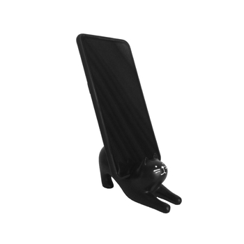 Βάση κινητού και στήριγμα tablet από ρητίνη — γάτα σε διάταση, Qingheng Craft, διακοσμητικό ρητίνης