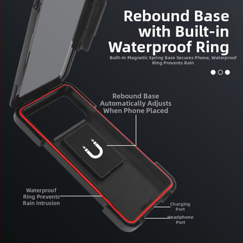 Държател за телефон за електрически превозни средства със водоустойчив калъф, сензорен екран, презареждаем ABS монтаж