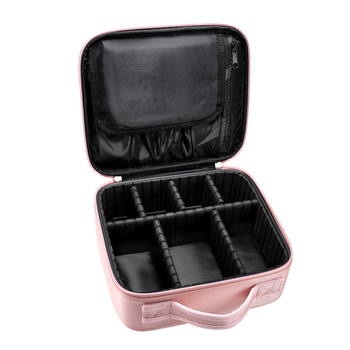 Μίνι διπλού επιπέδου τσάντα μακιγιάζ από Oxford ύφασμα με διαχωριστικό, φορητό unisex νεσεσέρ