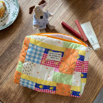 Κοσμητική τσάντα – Unisex, έτοιμη για ταξίδι, υπερ-ελαφριά, εξωτερικά από βαμβάκι με επένδυση πολυεστέρα, φρέσκο και γλυκό στυλ