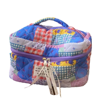 Κοσμητική τσάντα – Unisex, έτοιμη για ταξίδι, υπερ-ελαφριά, εξωτερικά από βαμβάκι με επένδυση πολυεστέρα, φρέσκο και γλυκό στυλ