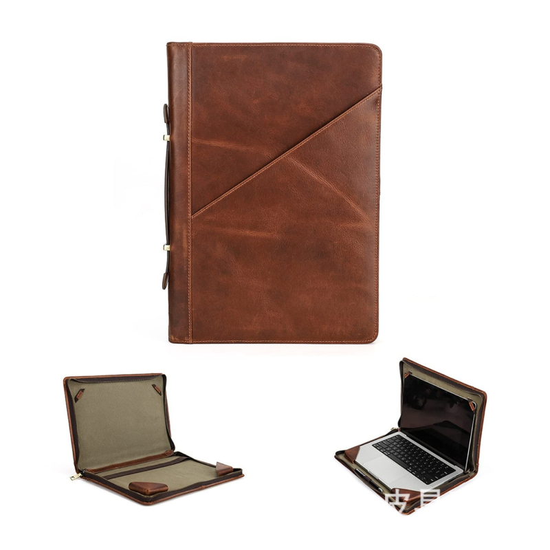 Nešiojamojo kompiuterio krepšys iš tikros odos, suderinamas su MacBook Air ir kitais nešiojamuosiais
