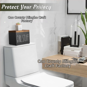 Ξύλινο Κοντέϊνερ Αποθήκευσης Γραφείου Με Καπάκι – MH241210, Πολλαπλής Χρήσης, Μοντέρνο Μινιμαλιστικό Σχέδιο, Κατάλληλο για Μπάνιο, Υπνοδωμάτιο, Κουζίνα