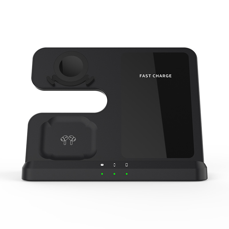 3-in-1 Juhtmevaba Laadija Samsung Telefonile, Kellale ja Kõrvaklappidele — Qi Kiirlaadimine, 15W Väljund, Type-C Sisend, Üldvõimsus 18W