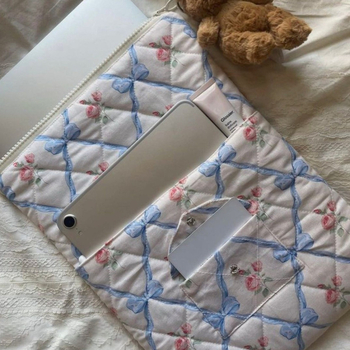 Moterų nešiojamojo kompiuterio krepšys gėlių raštu, poliesteris, nailoninis pamušalas, 2025 m. pavasaris