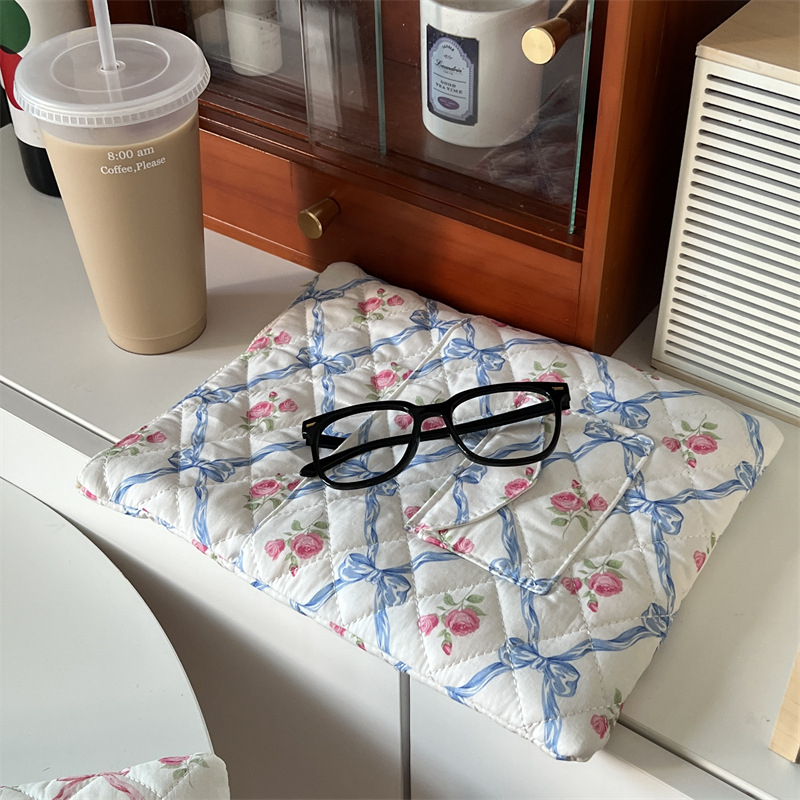 Moterų nešiojamojo kompiuterio krepšys gėlių raštu, poliesteris, nailoninis pamušalas, 2025 m. pavasaris