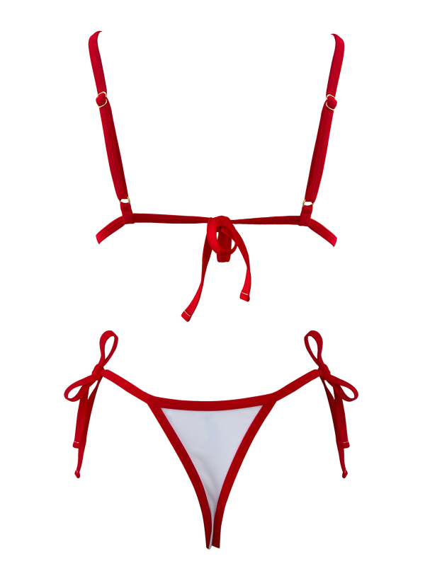 QBL`Y Γυναικείο Μπικίνι – μονόχρωμο σχέδιο, με επενδεδυμένο πάνω μέρος, πίσω χωρίς πλάτη, ελαστικό πολυεστέρα 80%, κατάλληλο για θαλάσσια σπορ