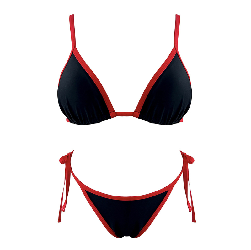 QBL`Y Γυναικείο Μπικίνι – μονόχρωμο σχέδιο, με επενδεδυμένο πάνω μέρος, πίσω χωρίς πλάτη, ελαστικό πολυεστέρα 80%, κατάλληλο για θαλάσσια σπορ