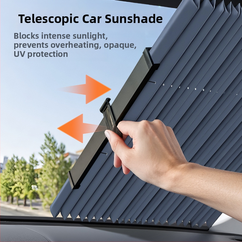 Automatinė ištempta saulės skydelis priekiniam stiklui automobiliui (Medžiaga: aliuminio plėvelė; Montavimas: rankinis; Suderinamas su: Toyota; Modelis: vienos spalvos; Stilius: paprastas)