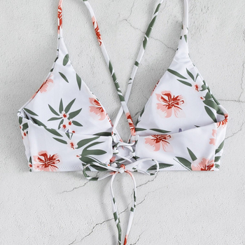 Ženski jednodijelni plivački top sa stražnjim vezivanjem, bez rukava, materijal: 80% poliester, podstava 20% spandex