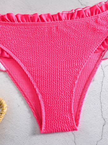 Dvostruka bikini s tube topom za žene, cvjetni uzorak, otvorena leđa s vezicom, bez rukava, 82% poliester, 18% spandex, težina oko 300 g