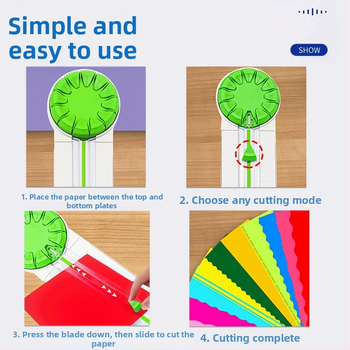 PT-001G 12-σε-1 συρόμενο μικρό πλαστικό κοπτικό χαρτιού για χειροποίητα ημερολόγια