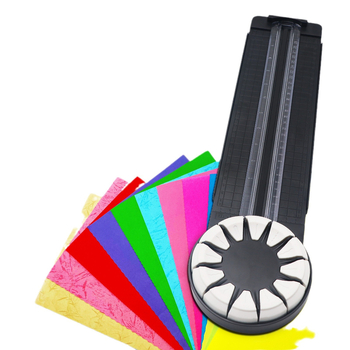 PT-001G 12-σε-1 συρόμενο μικρό πλαστικό κοπτικό χαρτιού για χειροποίητα ημερολόγια