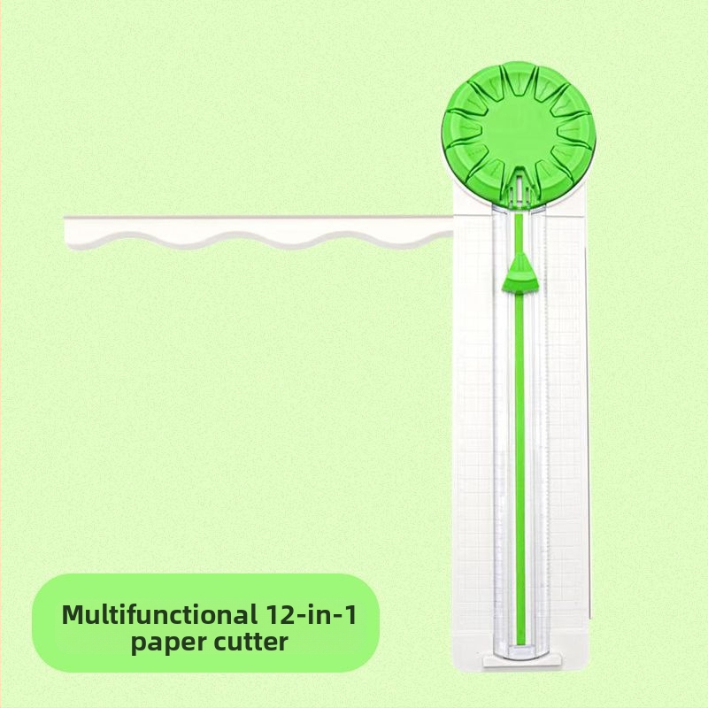 PT-001G 12-σε-1 συρόμενο μικρό πλαστικό κοπτικό χαρτιού για χειροποίητα ημερολόγια