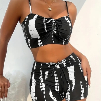 Női magas derekú bikini, hát nélküli, váll nélkül, briefs-stílusú alsó, 82% poliészter, 19% bélés, úszáshoz