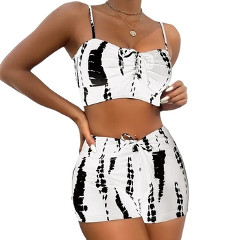 Női magas derekú bikini, hát nélküli, váll nélkül, briefs-stílusú alsó, 82% poliészter, 19% bélés, úszáshoz