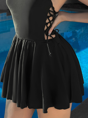 Ολόσωμο μαγιό, σεξι, εφαρμοστό με ανοιχτή πλάτη, με επένδυση για το στήθος, ύφασμα νάιλον 82%, επένδυση 18%