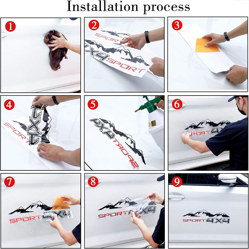 Kalford kültéri autó matrica – Hómező-jéghegy mintázat, öntapadós matrica, felhelyezés öntapadós típus