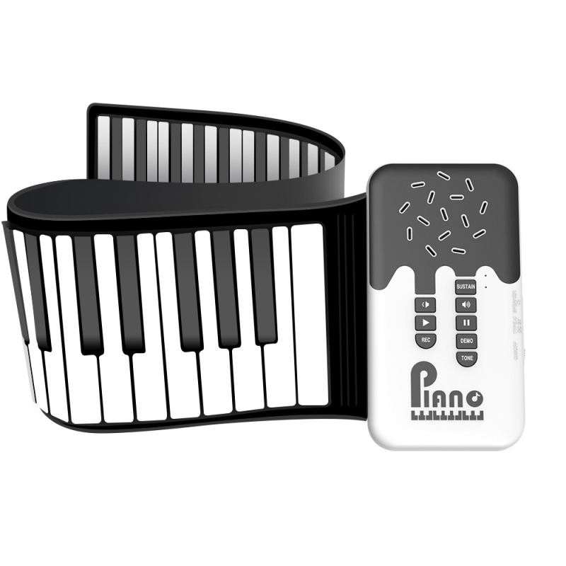 K6 49 клавиша преносим силиконов електронен орган с вградени говорители, 32-полифония, 100 тембра, презареждащ се