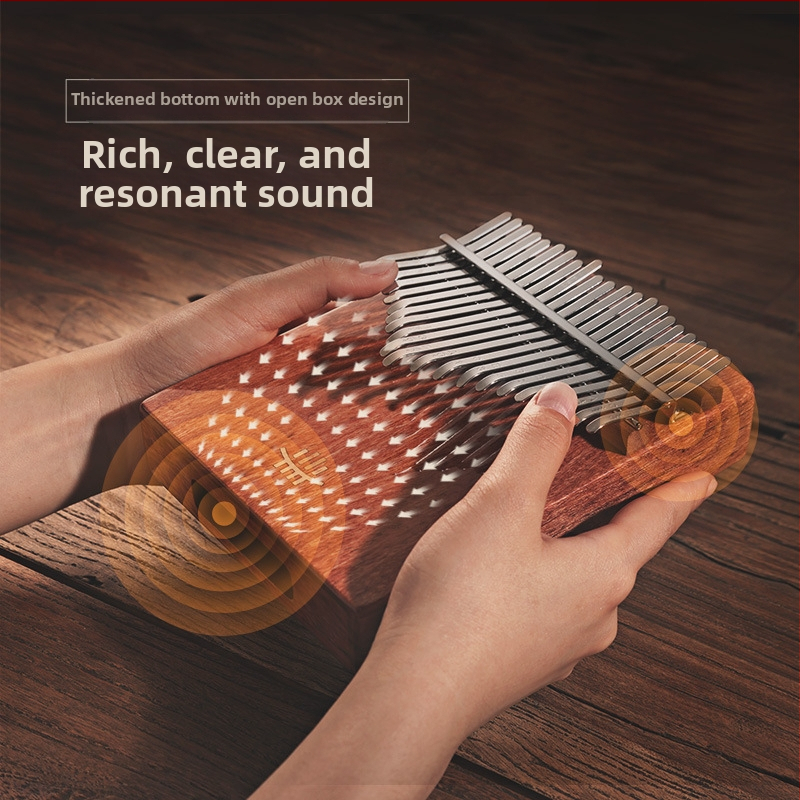 Kalimba δαχτύλων - Σειρά B, κορυφαίο μοντέλο, 21 ήχοι, κάτω άνοιγμα πλάκας