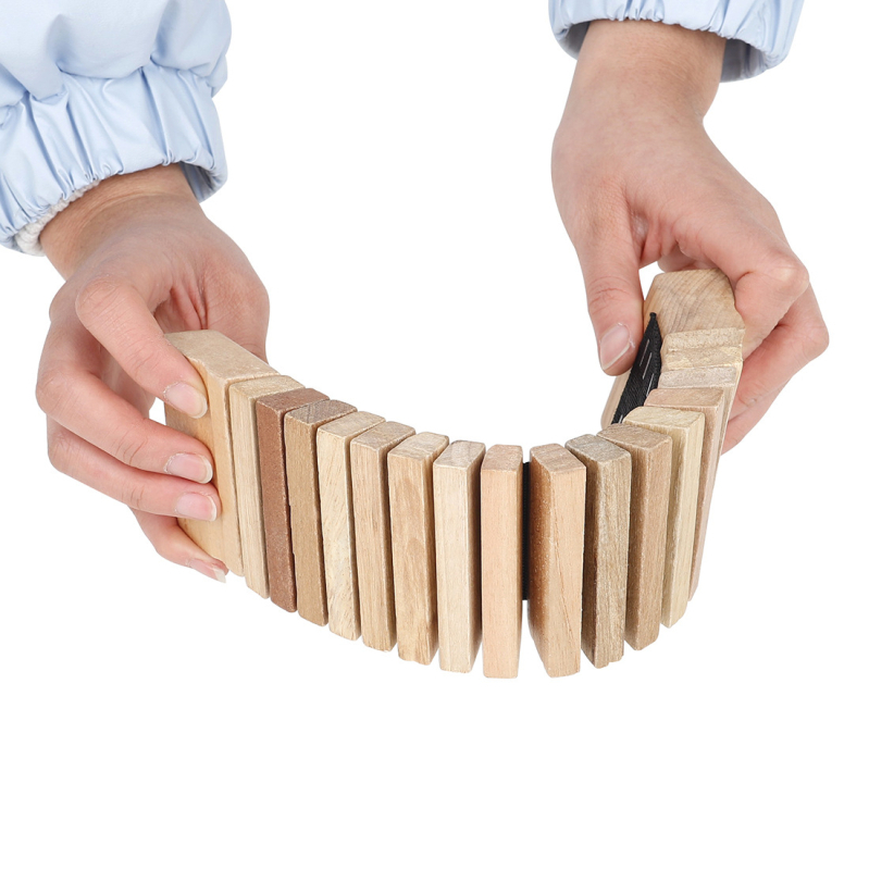 Instrument de percuție Orff – Panou sonor din lemn cu dinți de șarpe pentru copii, model SY-86