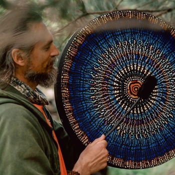 Haobei tree Μοζαϊκό τύμπανο – Ξύλινο, Εθνοτικό στυλ, Ημιχειροποίητο