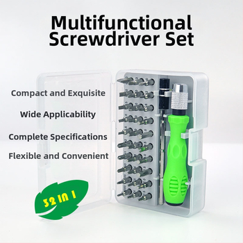 Jianuo Hardware 32-в-1 многофункционален комплект отвертки за телекомуникационна поддръжка, стомана хром-ванадий