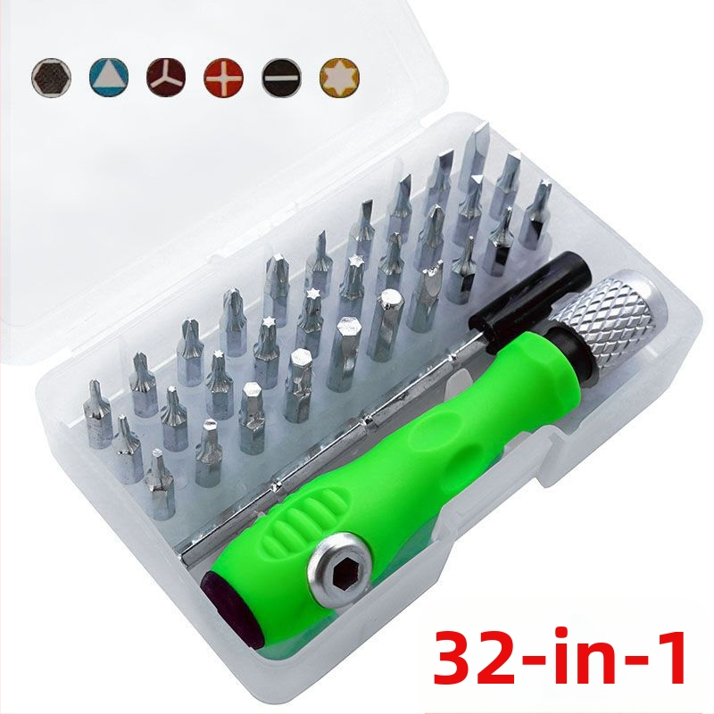 Jianuo Hardware 32-в-1 многофункционален комплект отвертки за телекомуникационна поддръжка, стомана хром-ванадий