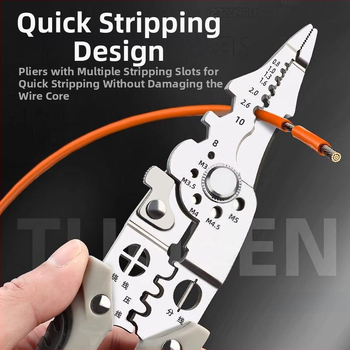 Višenamjenski kliješta za skidanje izolacije s oštrim vrhom – električarski alat