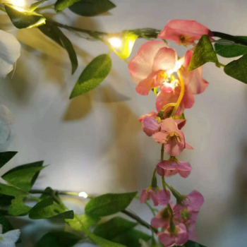 LED γιρλάντα με σχέδιο άνθους Wisteria από χαλκό σύρμα – χριστουγεννιάτικη διακόσμηση, 3000 lm, IP54, διάρκεια ζωής 5000 ωρών