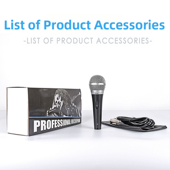 Ενσύρματο δυναμικό μικρόφωνο για KTV, συνεδριάσεις και οικιακή χρήση — εύρος 30 Hz–15 kHz, SNR ≥95 dB, μοντέλο 001