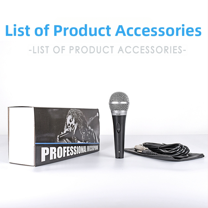 Жично динамичен микрофон за KTV, конференции и домашно ползване — 30 Hz–15 kHz, SNR ≥95 dB, модел 001