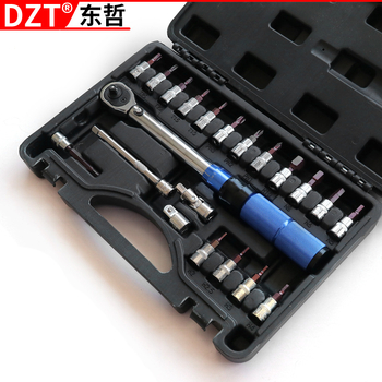 Ключ за въртящ момент, 15-частен комплект, 72-зъбен храповик, регулируем, 2–24 N·m, индустриален клас