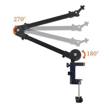 Επιτραπέζια βάση μικροφώνου, μονοβραχίονας, DB-1 από την GINZSN, κατάλληλη για ζωντανές μεταδόσεις και ηχογράφηση