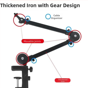 Επιτραπέζια βάση μικροφώνου, μονοβραχίονας, DB-1 από την GINZSN, κατάλληλη για ζωντανές μεταδόσεις και ηχογράφηση