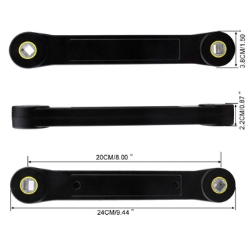 Многофункционален удължителен ключ за автомобили — регулируем универсален квадратен накрайник, ръчно въртене, 230 g, пластмаса, повърхностна обработка