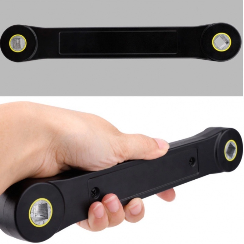 Многофункционален удължителен ключ за автомобили — регулируем универсален квадратен накрайник, ръчно въртене, 230 g, пластмаса, повърхностна обработка